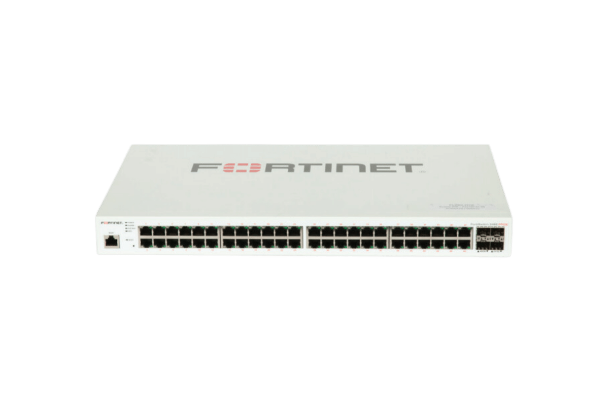 thumbnail image 2 of Fortinet FortiSwitch 248E-FPOE – 48-Port PoE Gigabit Managed Switch – Layer 3 – Used 2 of 3